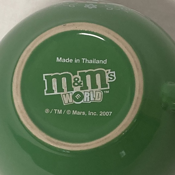 M&M World Large Green Mug with Ms Green and Floral Details 2007 - Picture 7 of 7